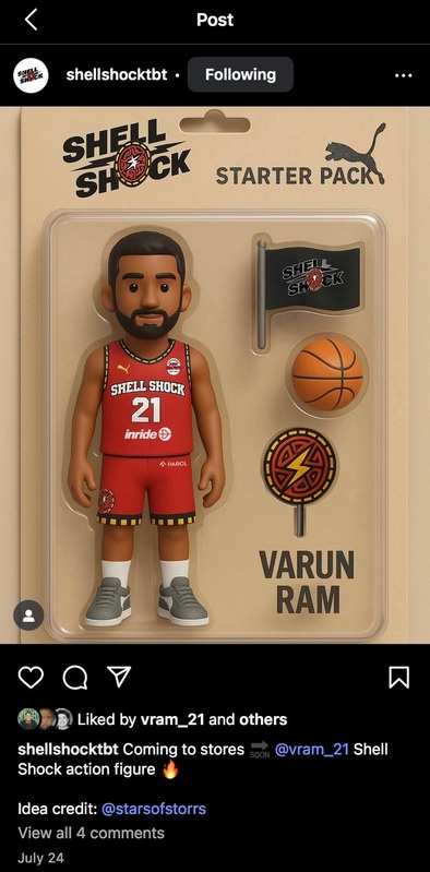 Shell Shock player action figure social media creative
