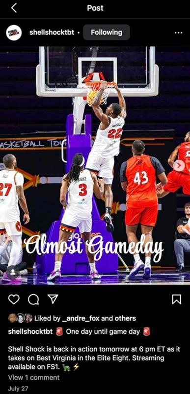Shell Shock Almost Gameday social media post